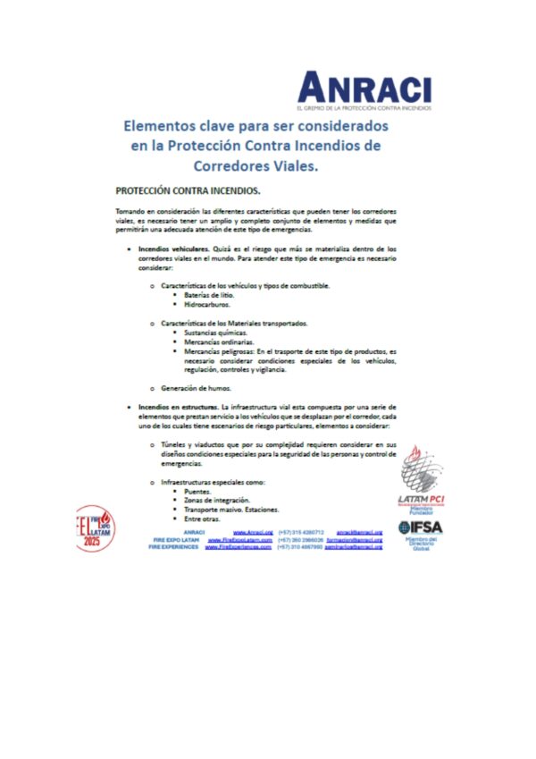 Estudio Sectorial de la Protección Contra Incendios en Colombia: Diagnóstico base para organizaciones asociadas a rociadores y sistemas contra incendios en la industria.