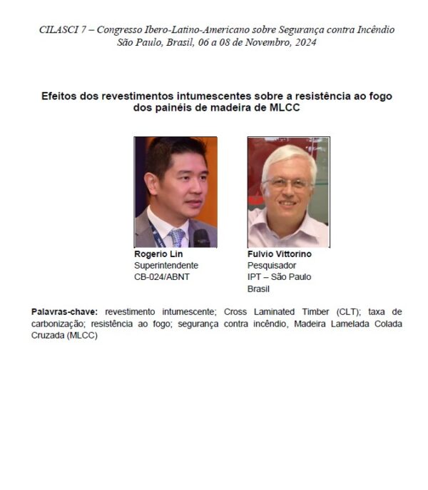 Efeitos dos revestimentos intumescentes sobre a resistência ao fogo dos painéis de madeira de MLCC